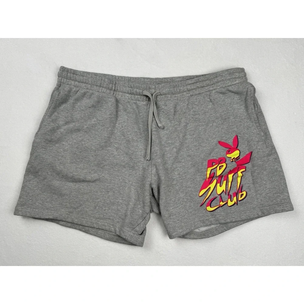 Playboy By PacSun PB Surf Club Gray Sweat Shorts XL